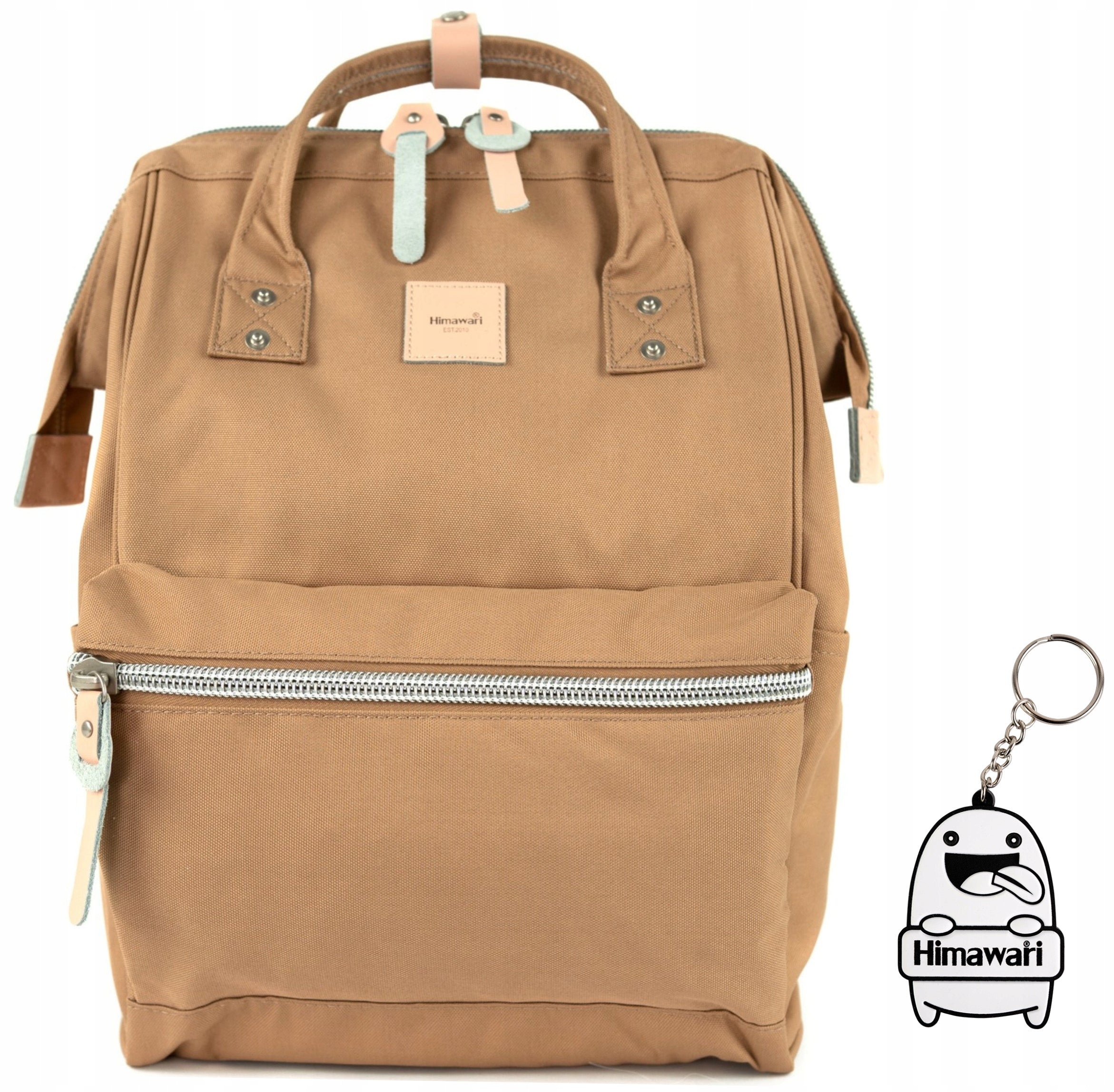 City backpack Himawari Pale M - roomy multifunctional USB Light brown