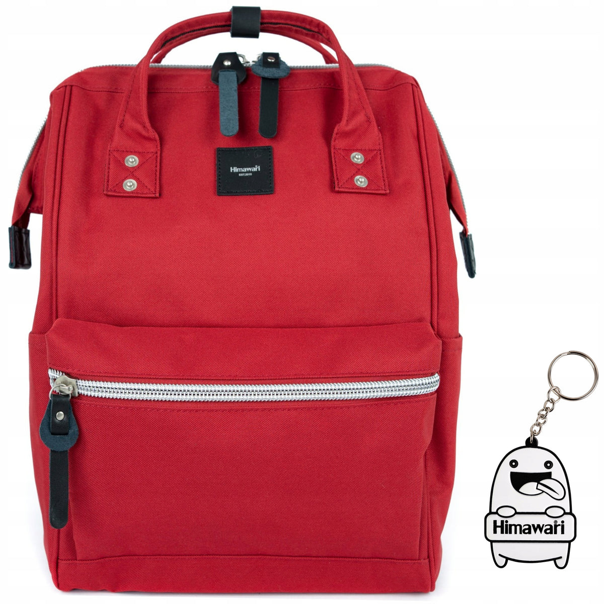 City backpack Himawari Pale M - roomy multifunctional USB frame Red