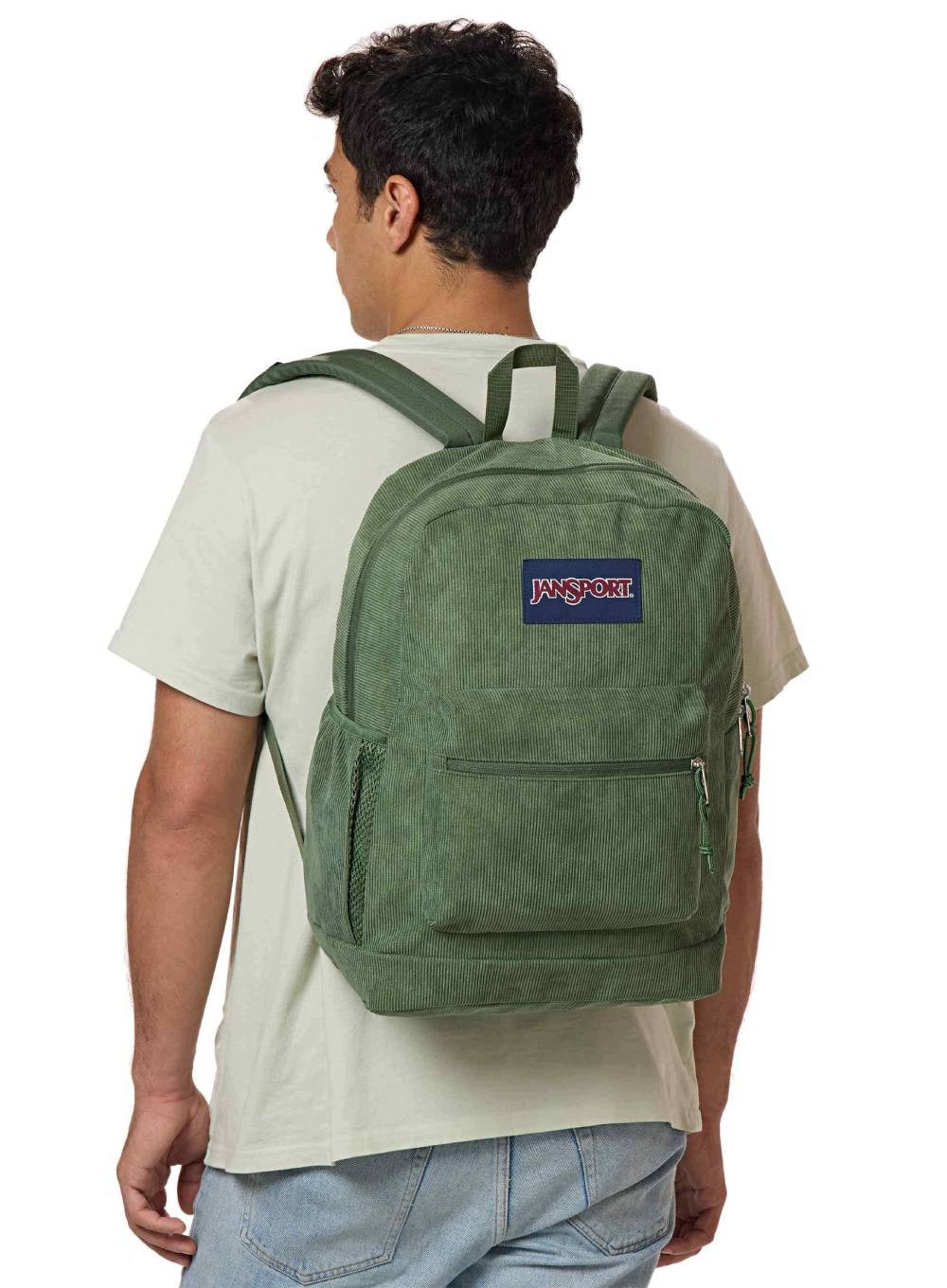 City backpack JanSport Cross Town Plus Remix - cargo green corduroy Gender unisex