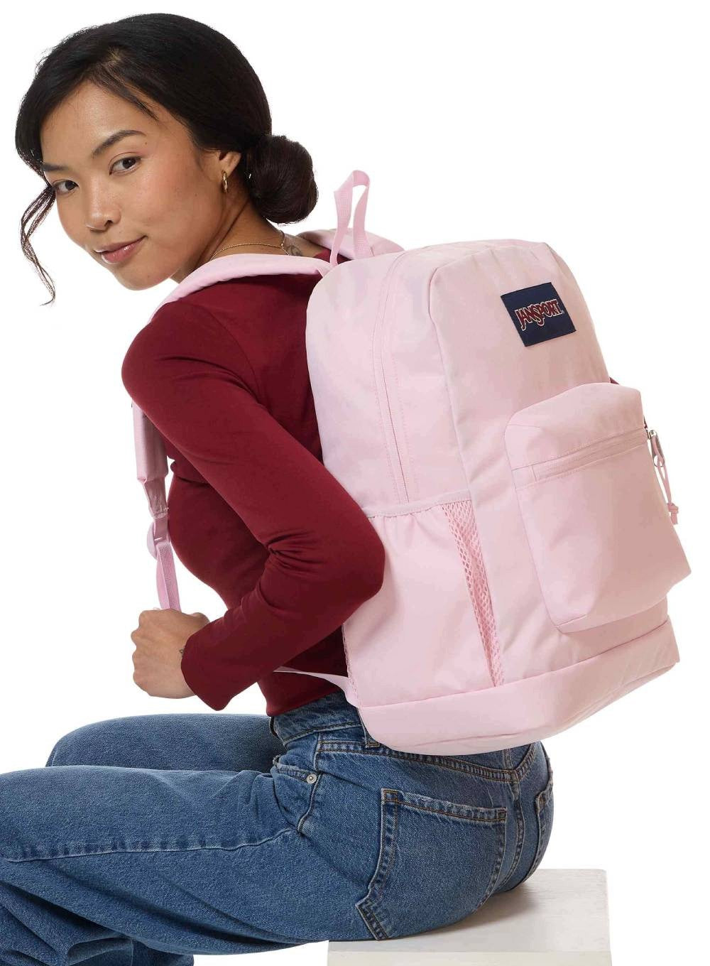 City backpack JanSport Cross Town Plus - pink ice Gender unisex