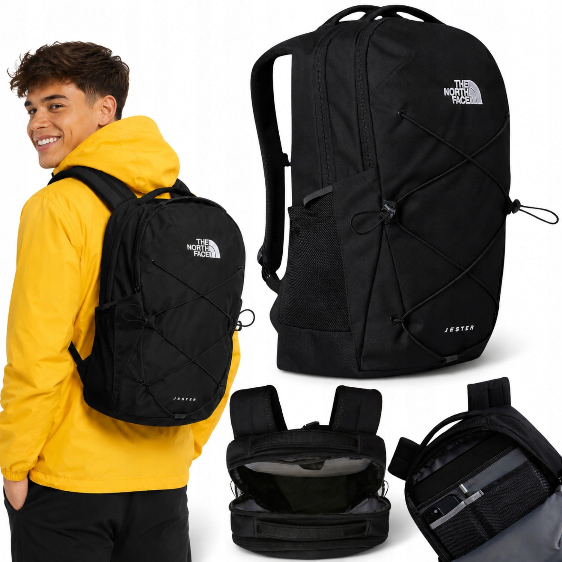 City backpack The North Face Jester 28L school laptop 16 black