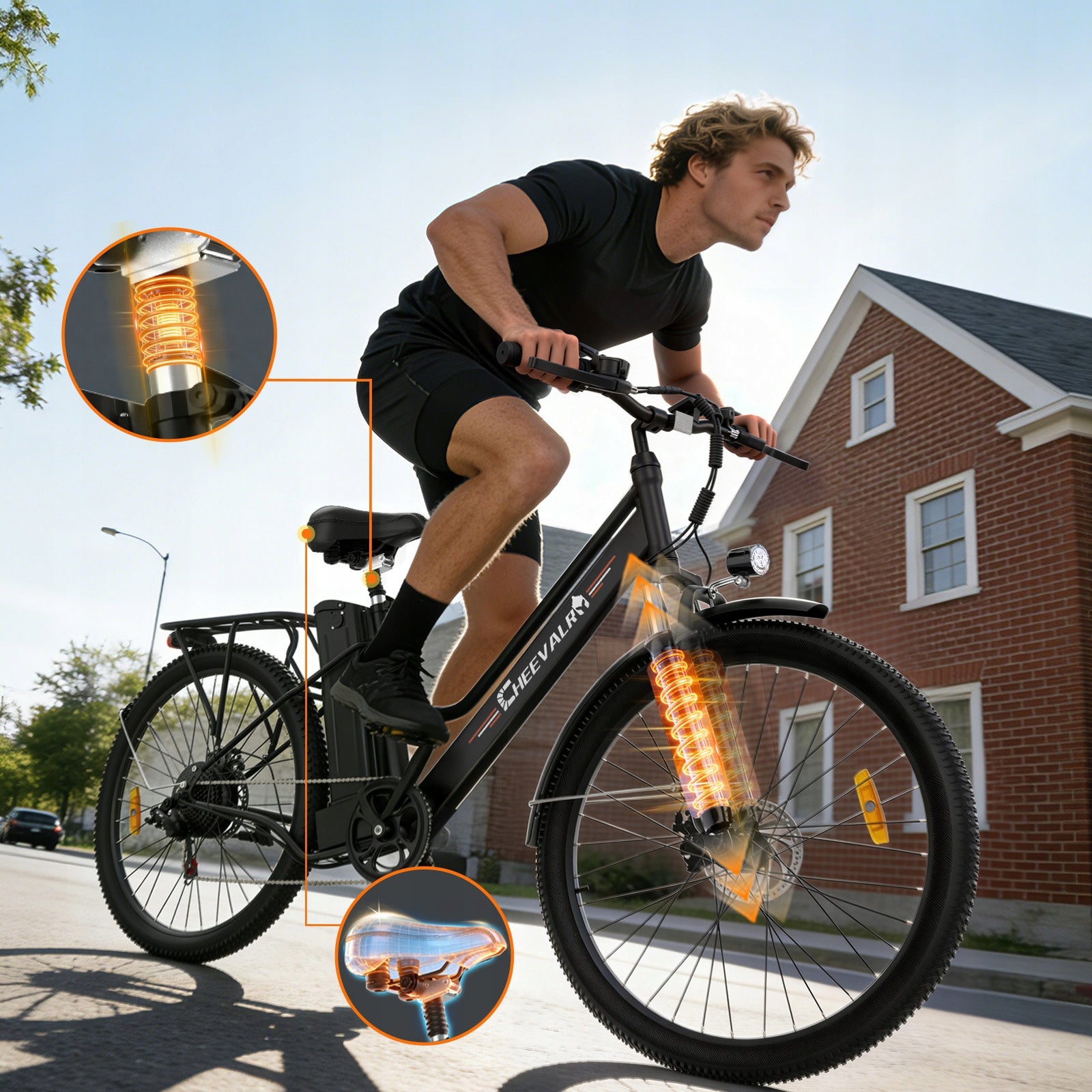 City electric bike CHEEVALRY C26 PRO 250W 720Wh 120HP E-BIKE Shimano Maximum rated power electric bike (under 250W)