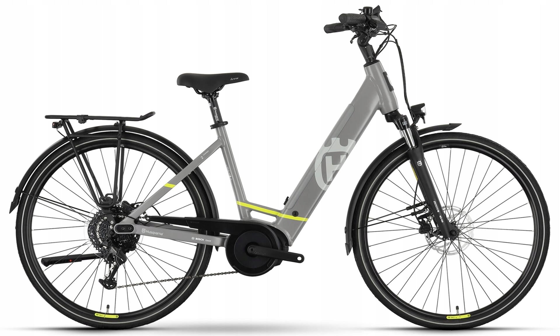 City electric bike Husqvarna Towner 2 Bosch 46cm 28'' 250W grey Foldability partially assembled, calibrated