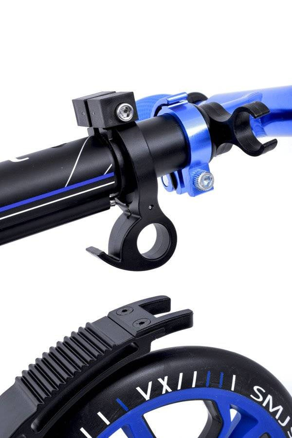City folding scooter SMJ sport NL-900-250/215 large wheels 25 cm ABEC-9 Color black blue