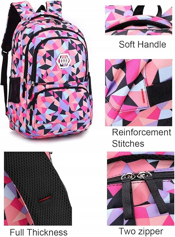 City hiking backpack school roomy geometric print Manufacturer code XB362E1