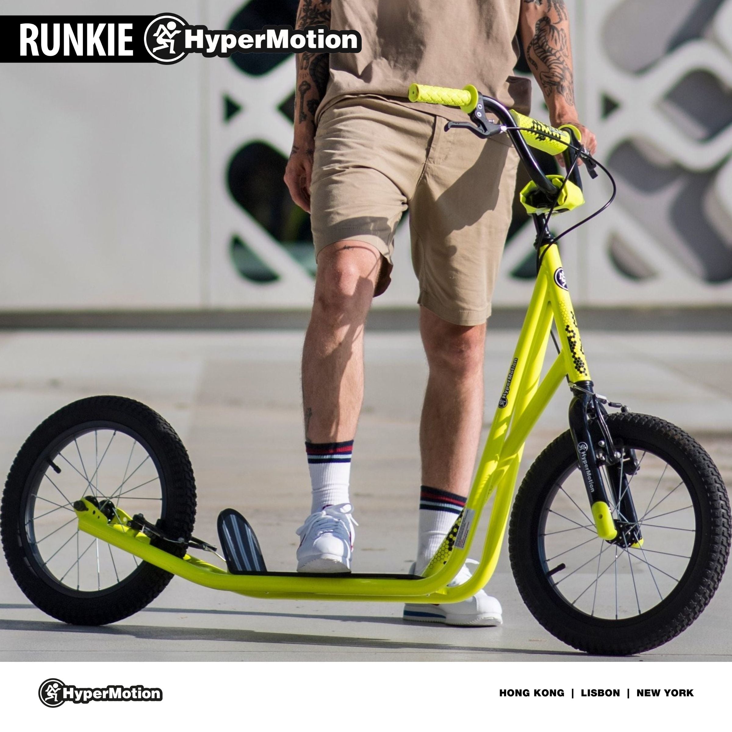 City scooter 16'' pumped wheels HyperMotion RUNKIE in yellow Manufacturer code RUNKIE HYPERMOTION 2