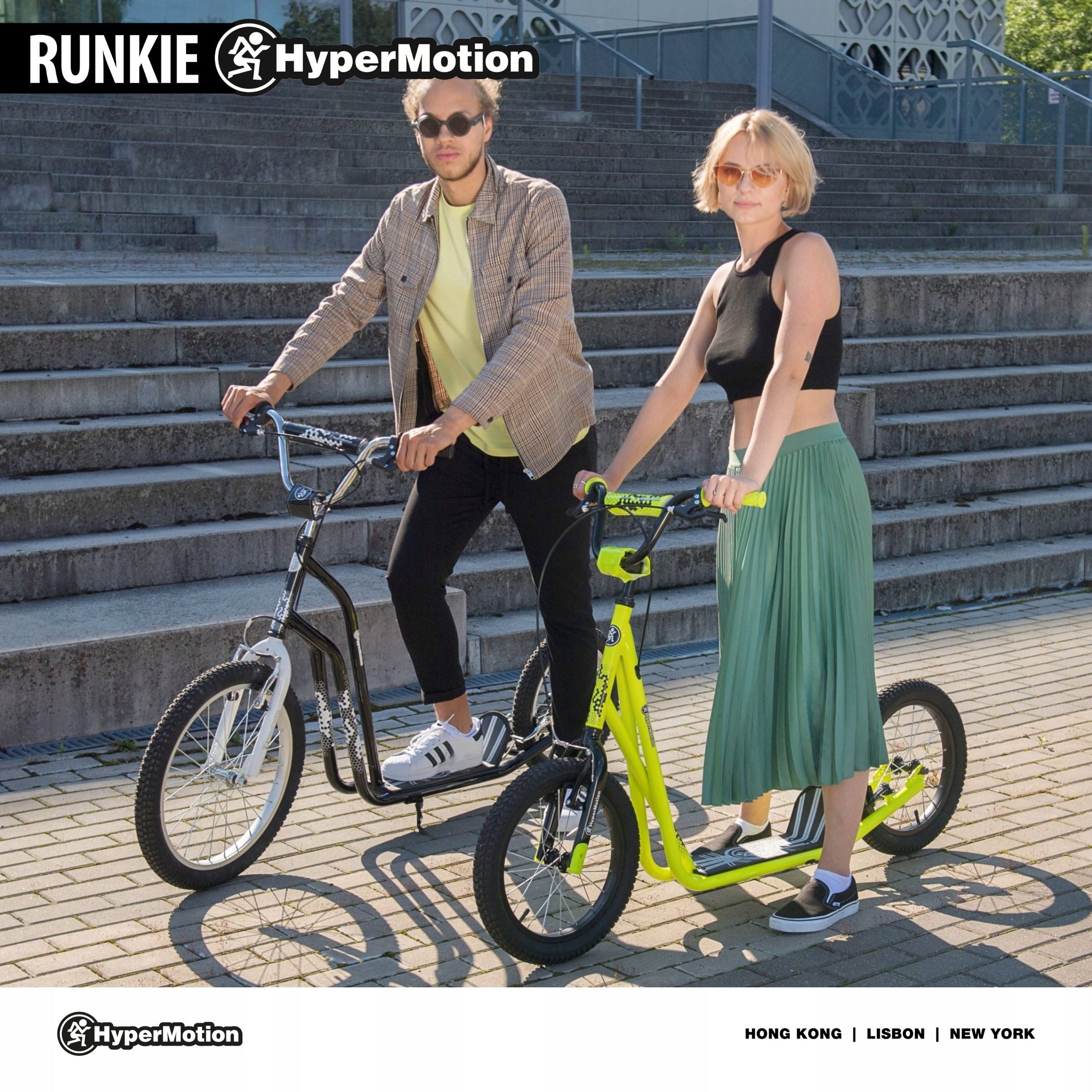 City scooter 16'' pumped wheels HyperMotion RUNKIE in yellow Packaging status original