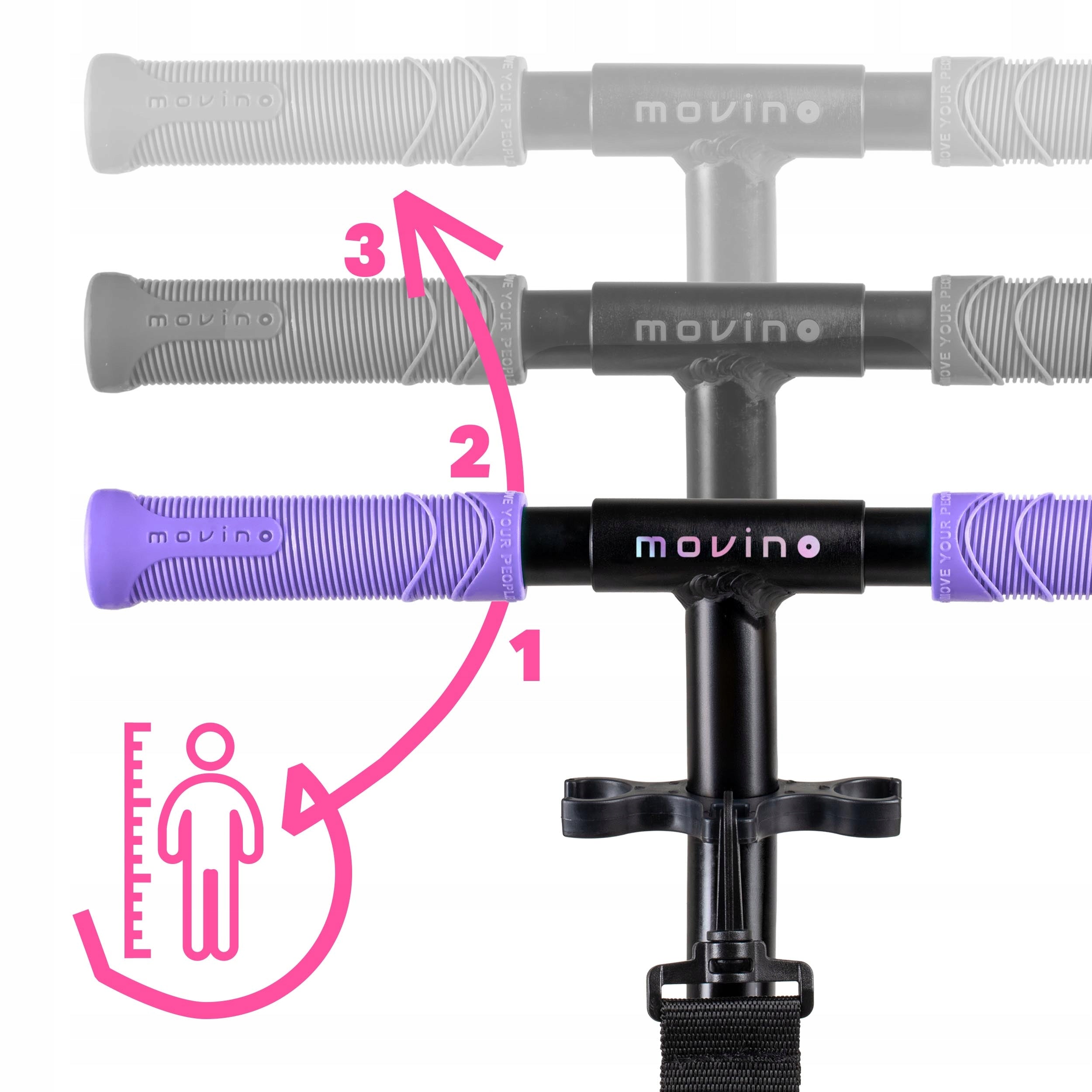 City scooter MOVINO INFINITY neochrome for children folding large Kind two-wheeled
