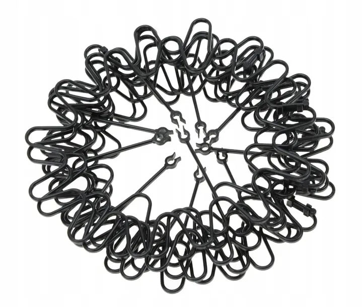 Clamp, support for supporting plants, black 8mm Color black