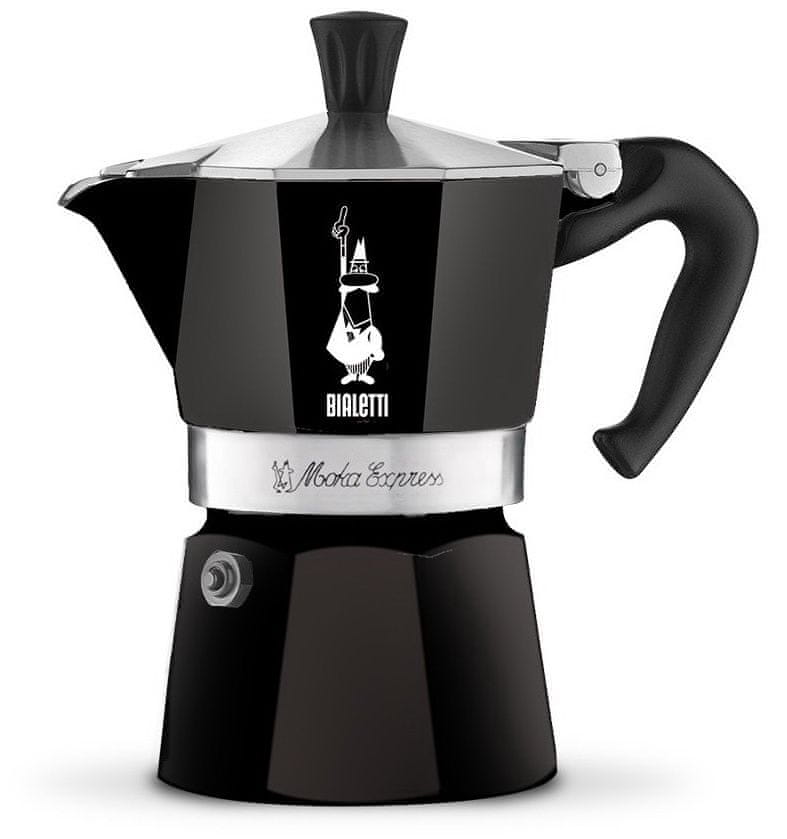 Classic aluminum coffee maker Bialetti Moka Express 1tz black Packaging status original