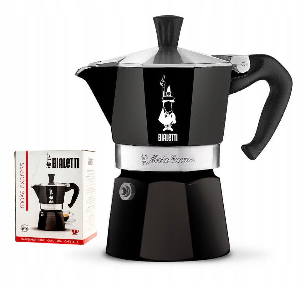 Classic aluminum coffee maker Bialetti Moka Express 1tz black