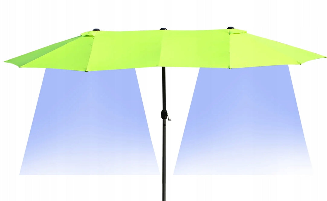 Classic umbrella Outsunny beige 460 x 240 cm green celadon Diameter/width 460 cm
