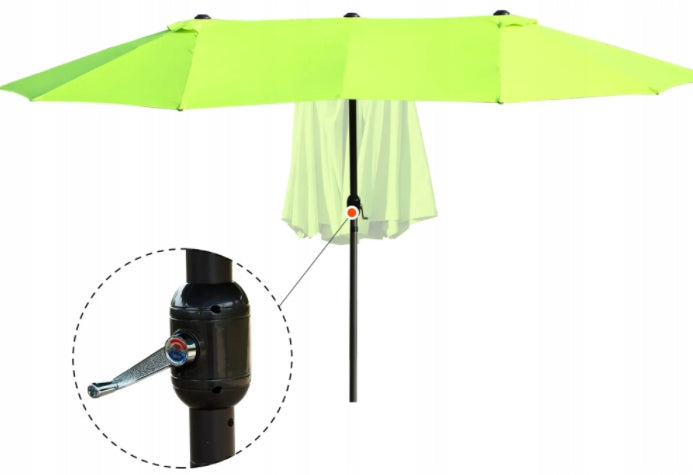 Classic umbrella Outsunny beige 460 x 240 cm green celadon Manufacturer Outsunny