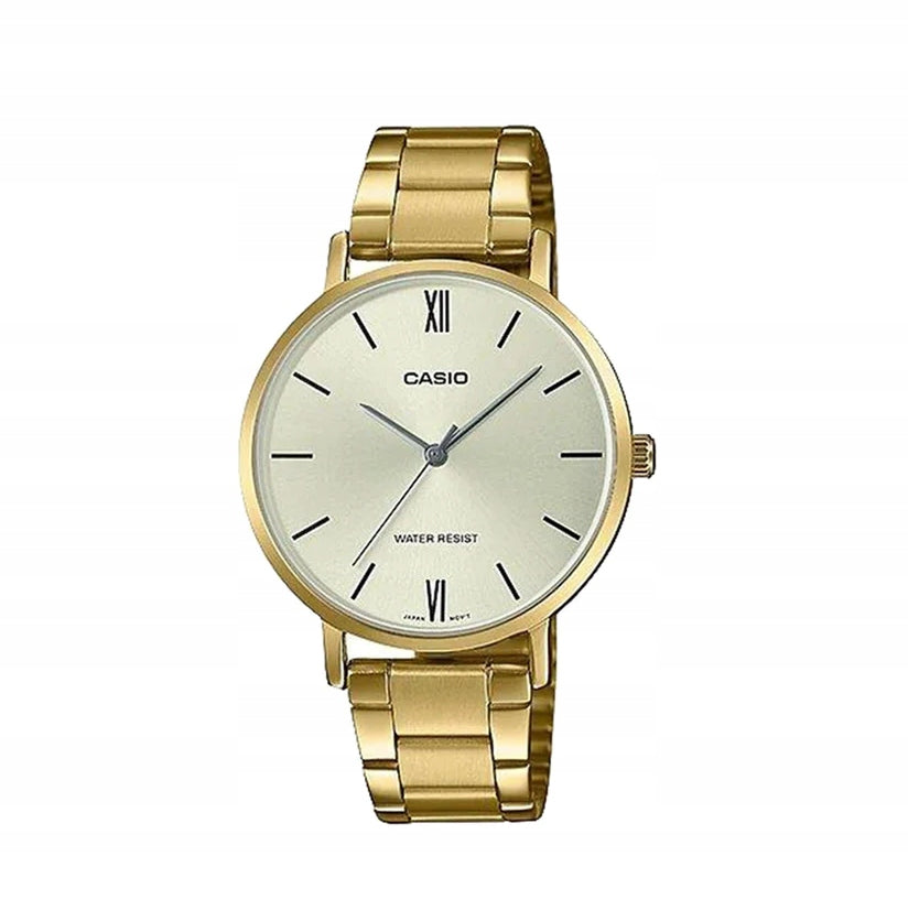 Classic women's watch Casio on bracelet LTP-VT01G-9B