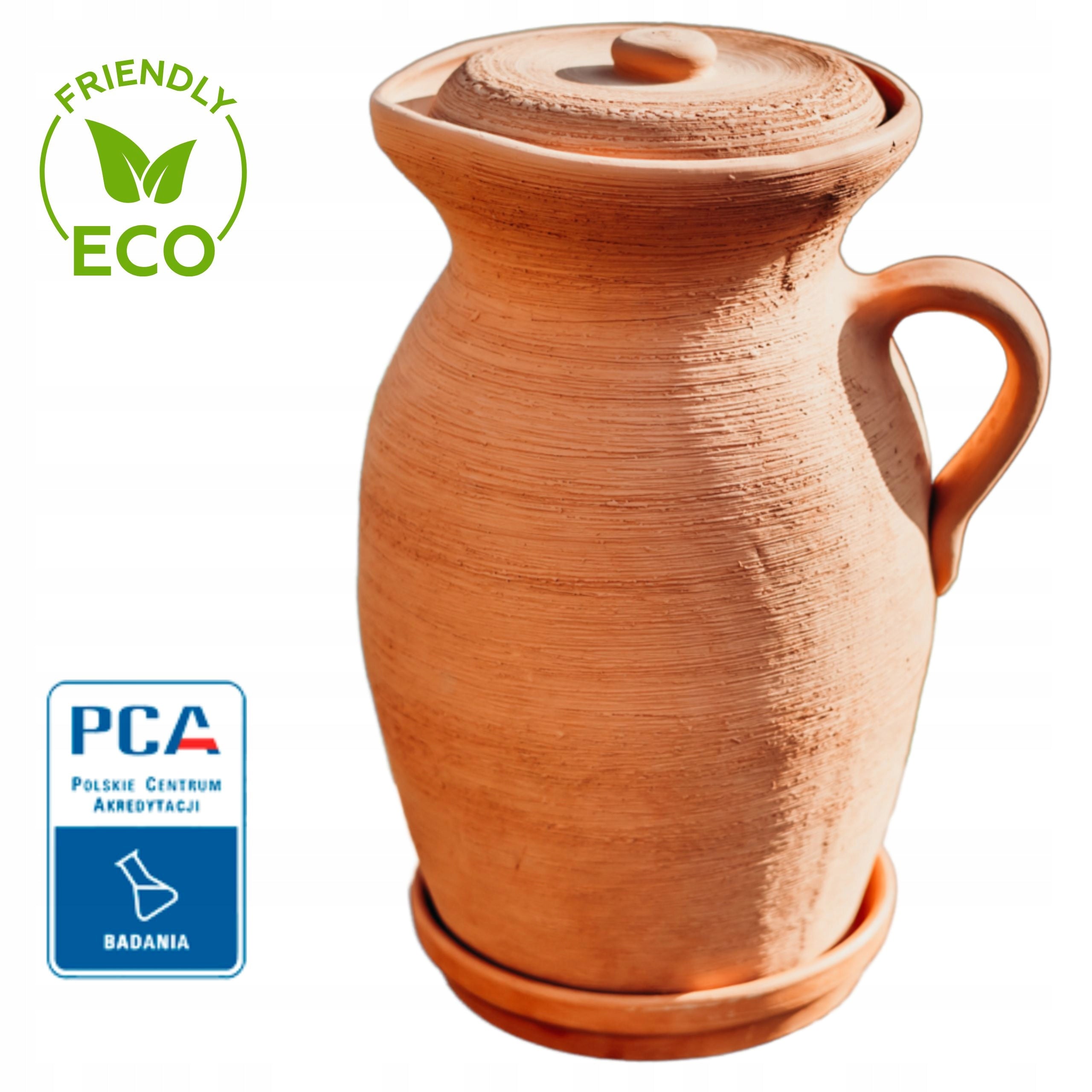 Clay water jug 4 L |Natural filter | Certificate + Freebie