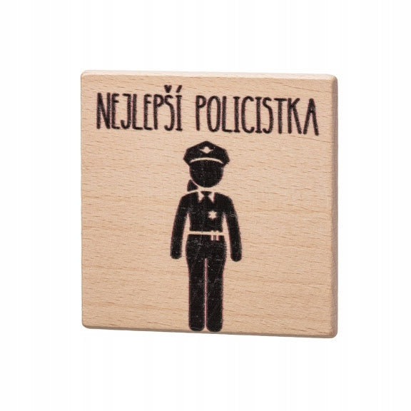 CleanWood Wooden Stand - Best Policewoman