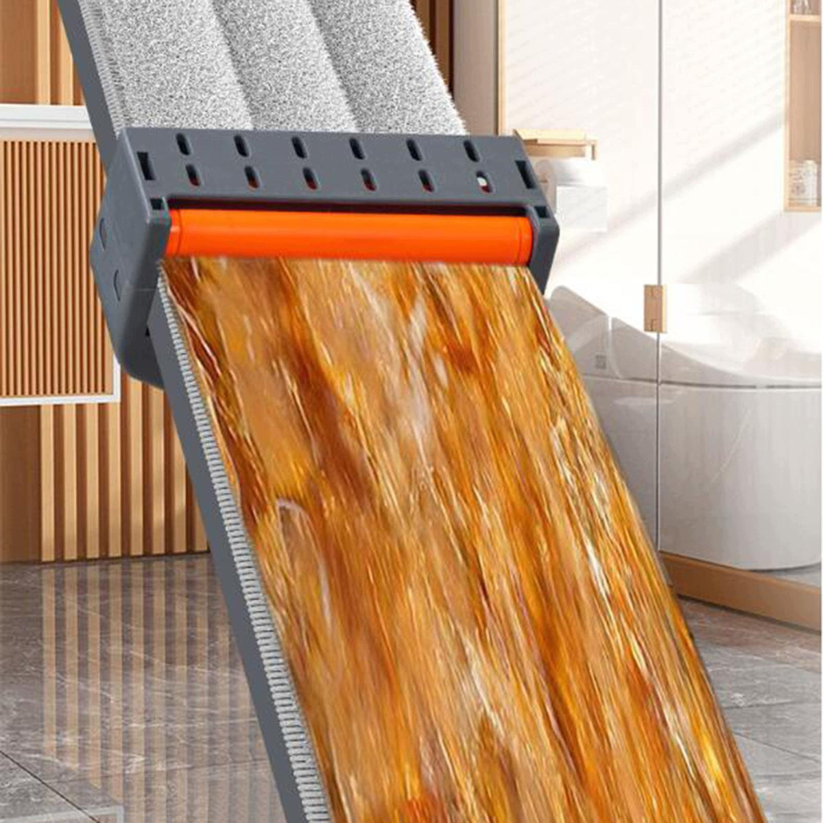 Cleaning Floor Mop Flat Mop Floor Cleaning Hand Free Dark Gray 45cmx12cm Brand no brand