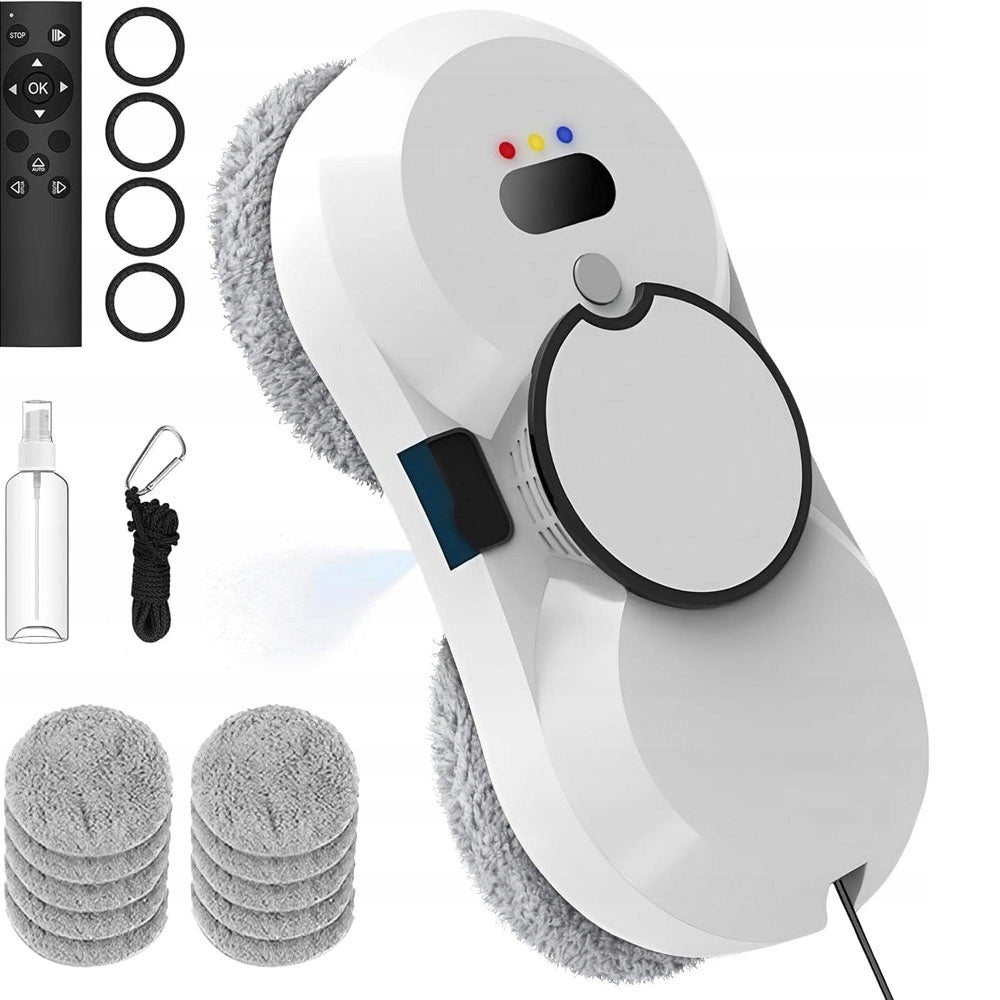 Cleaning Robot For Window Cleaning With AUTOSPREY Remote Control Cloths + Aku 5600Pa