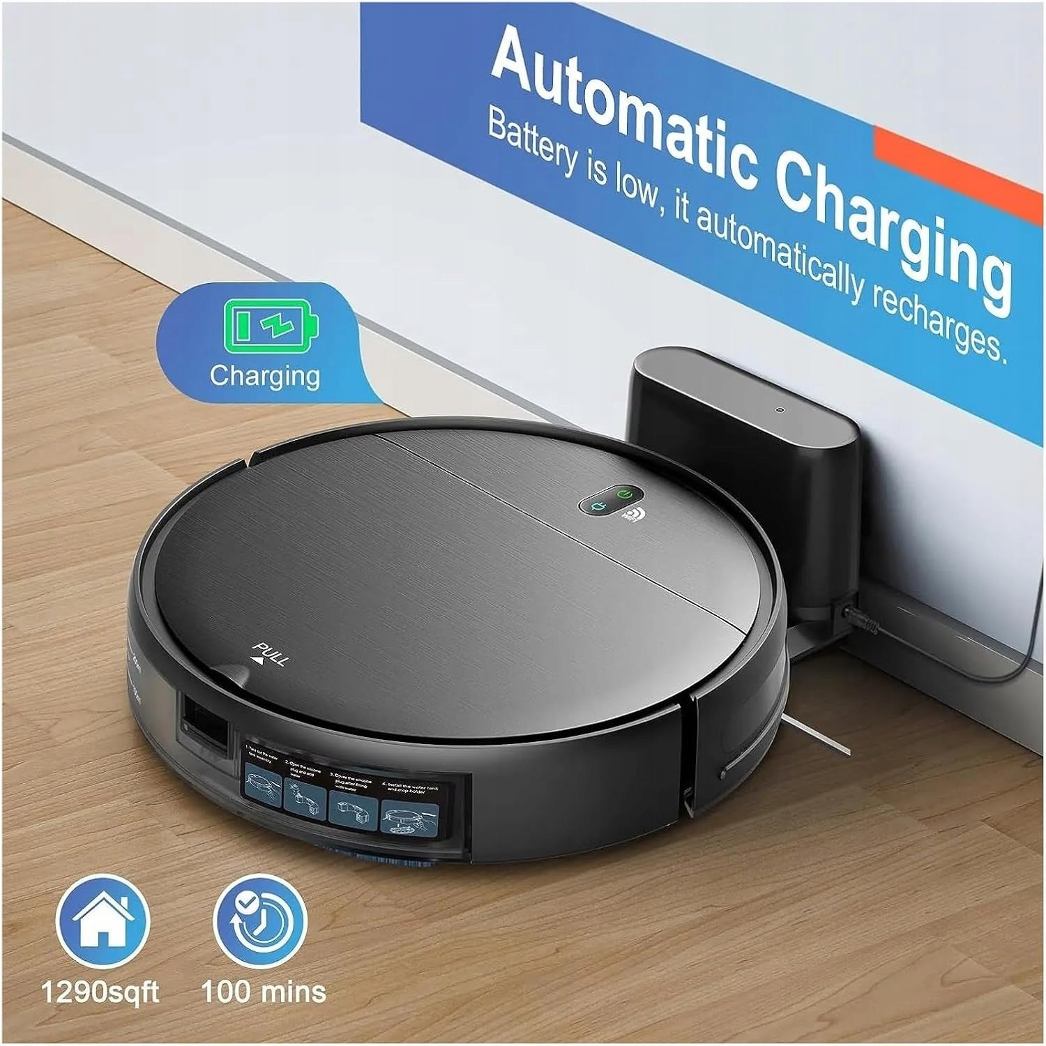 Cleaning Robot With Mop Model BR 151 Vacuum Cleaner Automatic 2in1 For Floors Brand no brand
