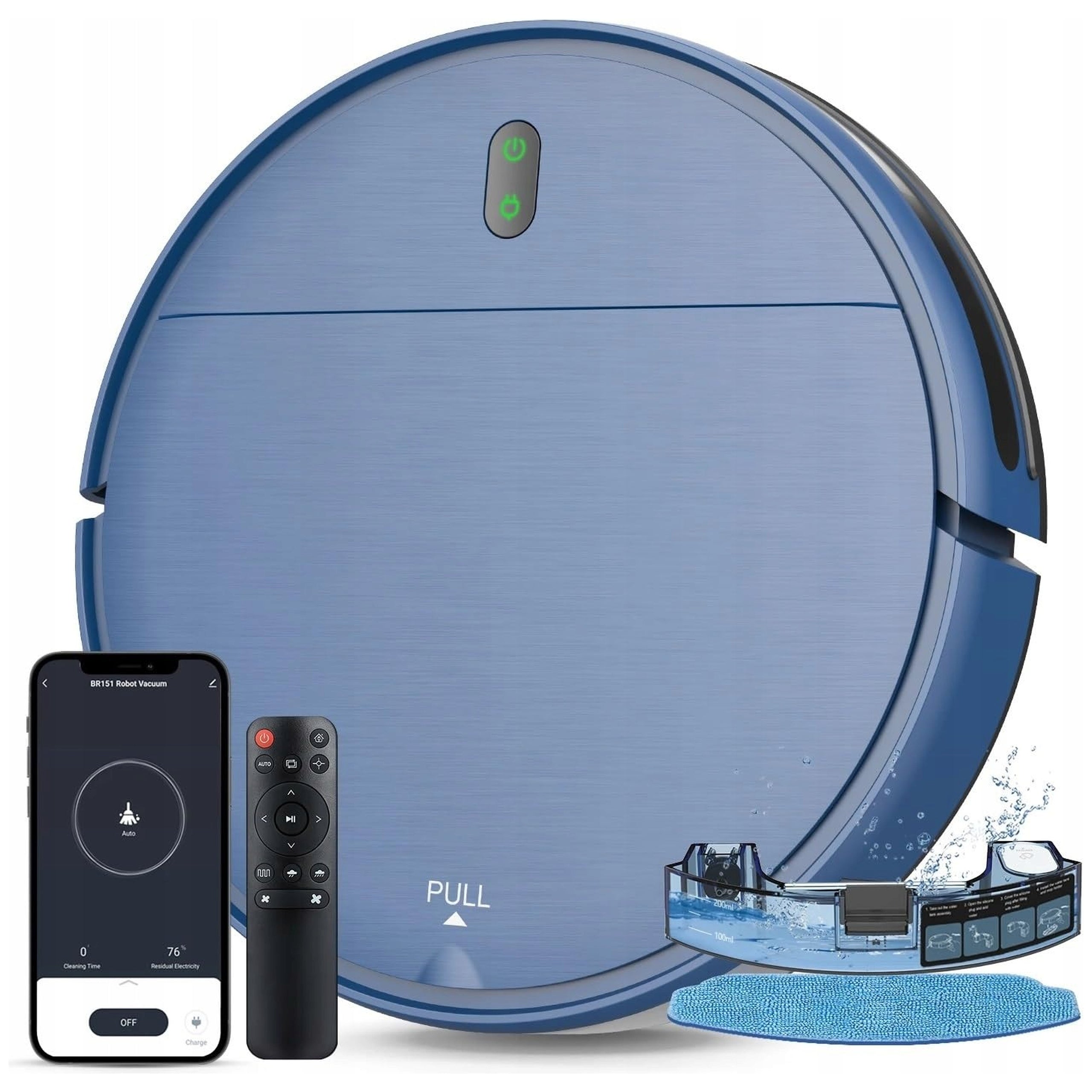 Cleaning Robot With Mop Model BR 151 Vacuum Cleaner Automatic 2in1 For Floors