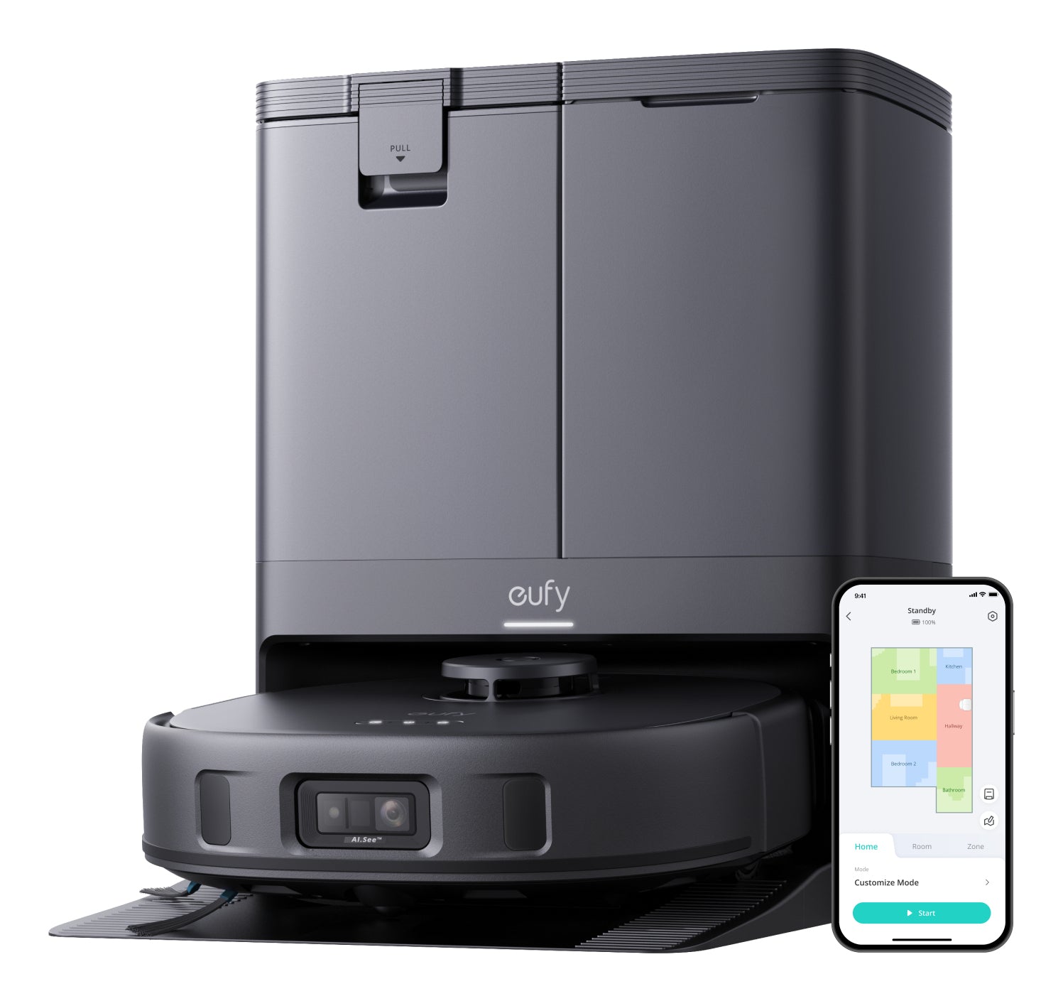 Cleaning Robot eufy RoboVac X10 Pro Omni Mopping Black