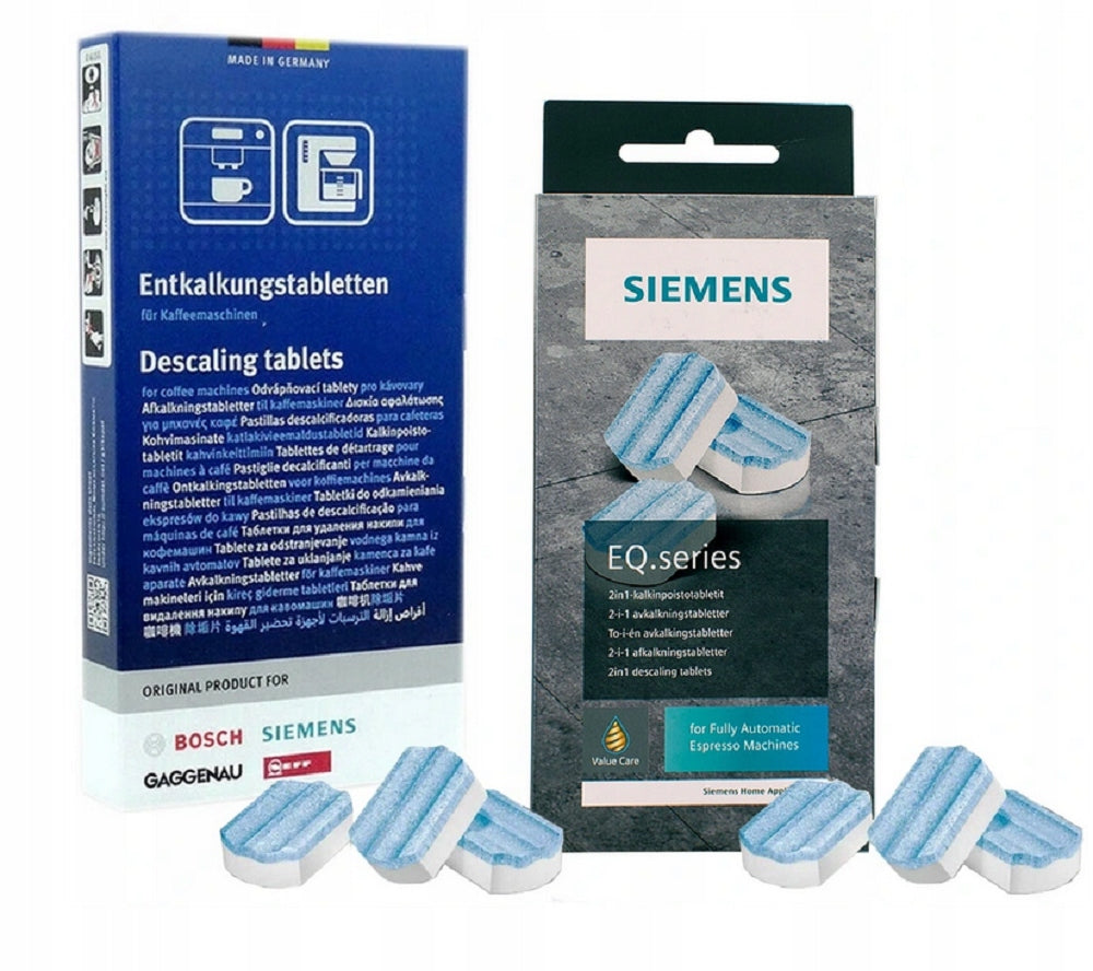 Cleaning Tablets TZ80001 + Descaler TZ80002 - Siemens Bosch Manufacturer code Set_TZ8001_TZ8002