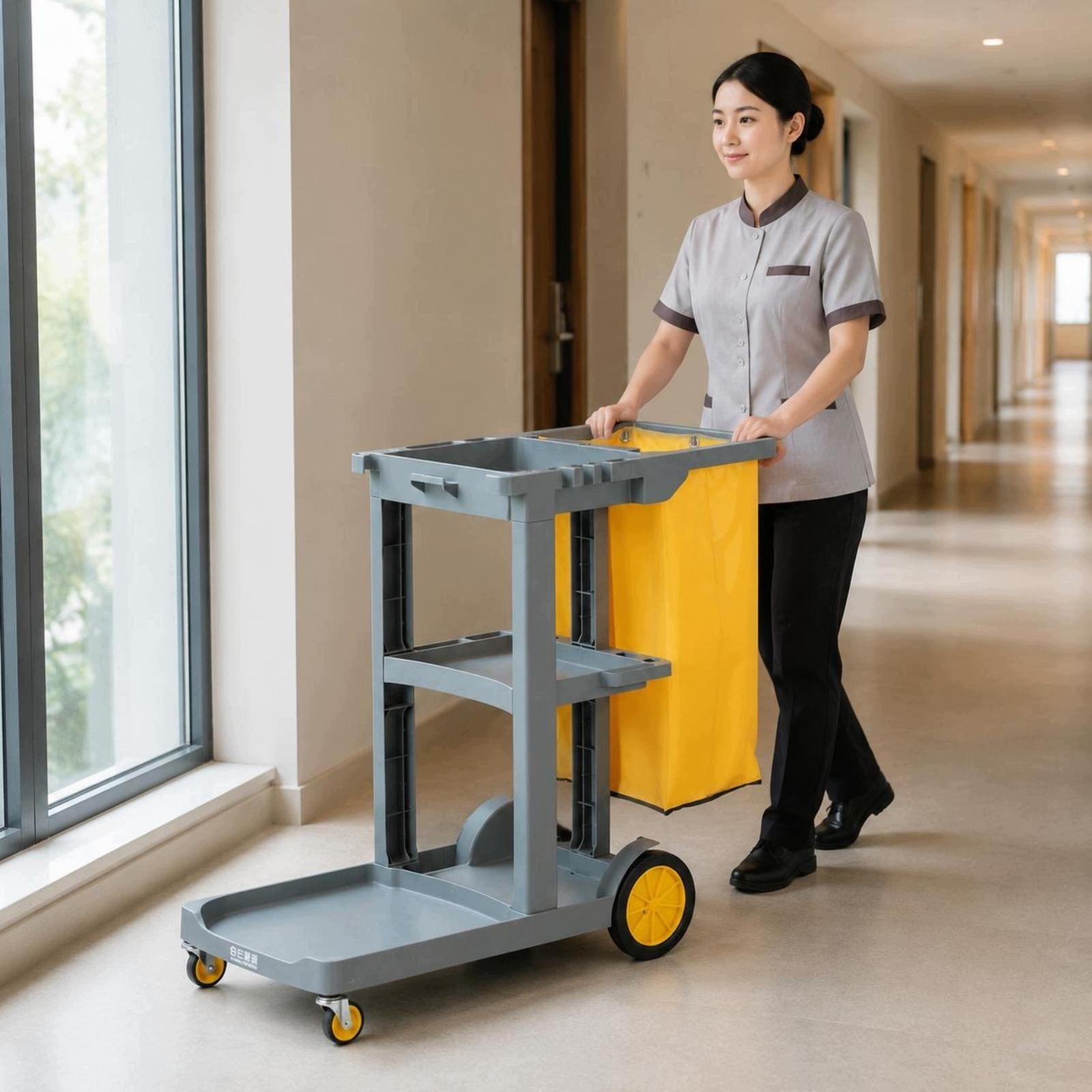 Cleaning Trolley Gray Packaging status original
