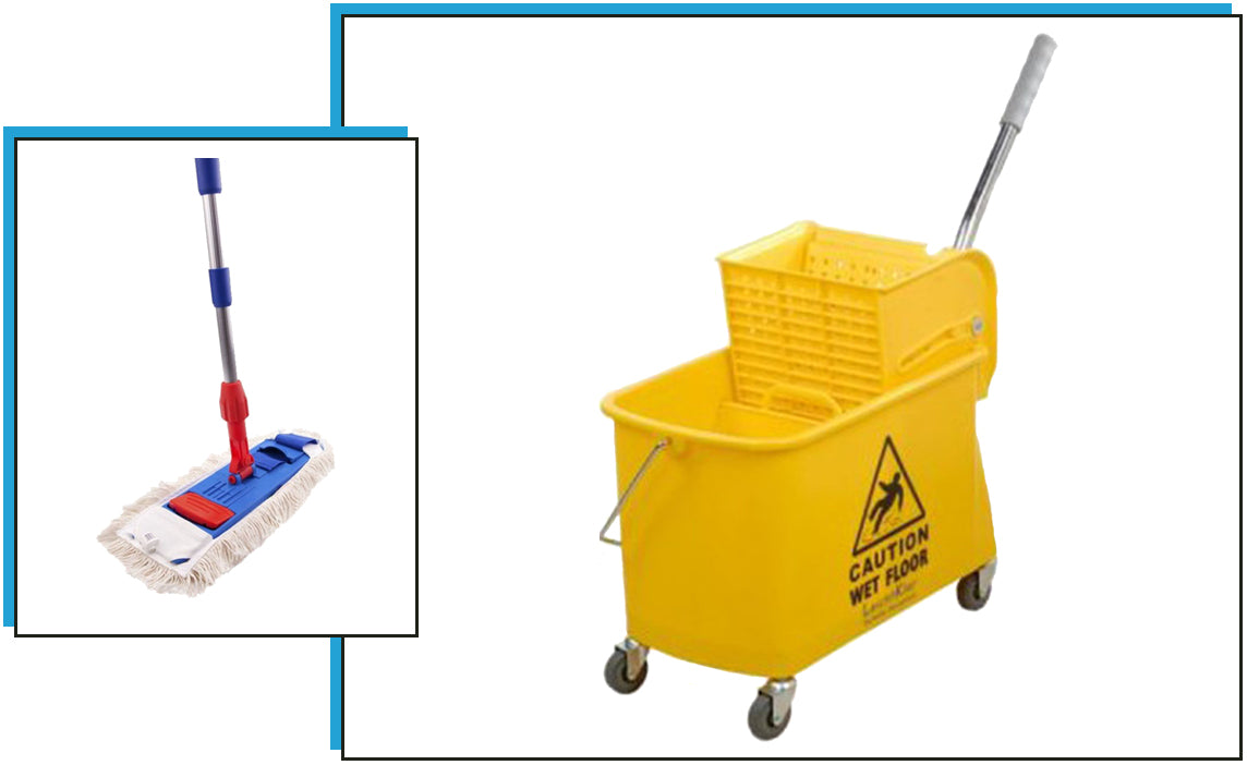 Cleaning kit CLEANING TROLLEY + MOP 40CM Manufacturer code Zestaw Wózek Voleo Pro Kij Uchwyt Wiadra