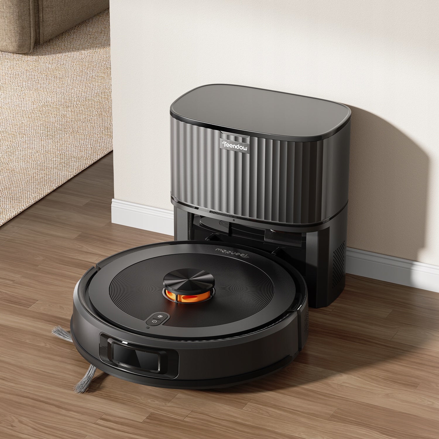 Cleaning robot 3in1 Teendow D10S MAX 4500 Pa with mop cleaning station Packaging status original