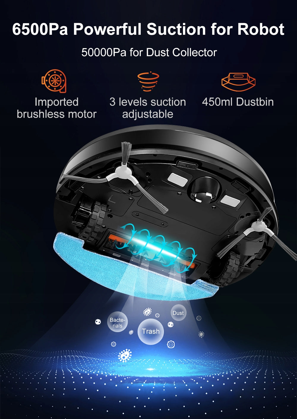 Cleaning robot Automatic ABIR K30 50000PA UV lamp with 5in1 station Manufacturer code ABIR K30