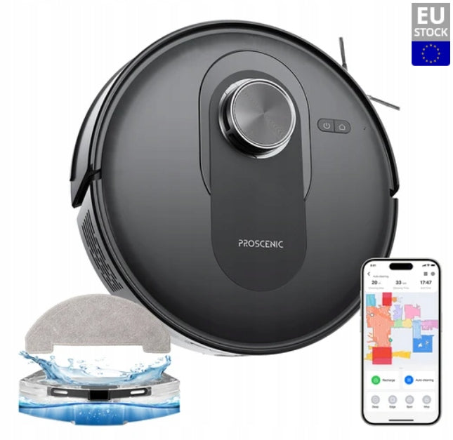 Cleaning robot Proscenic Q8 Black Navigation LiDAR