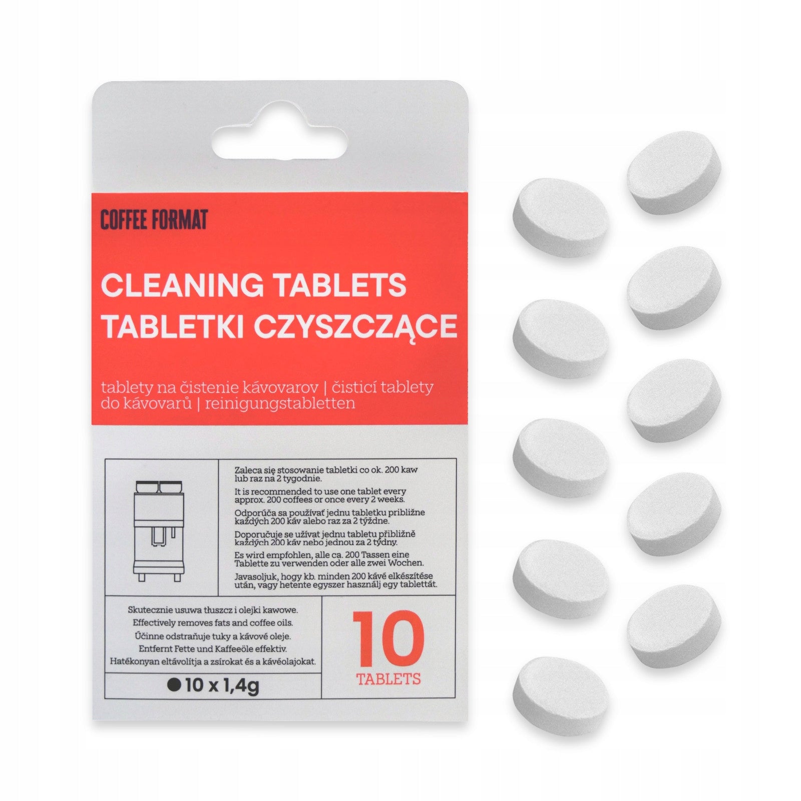 Cleaning tablets for EQ6 S100 Magnifica Coffee Format 10x1,4g