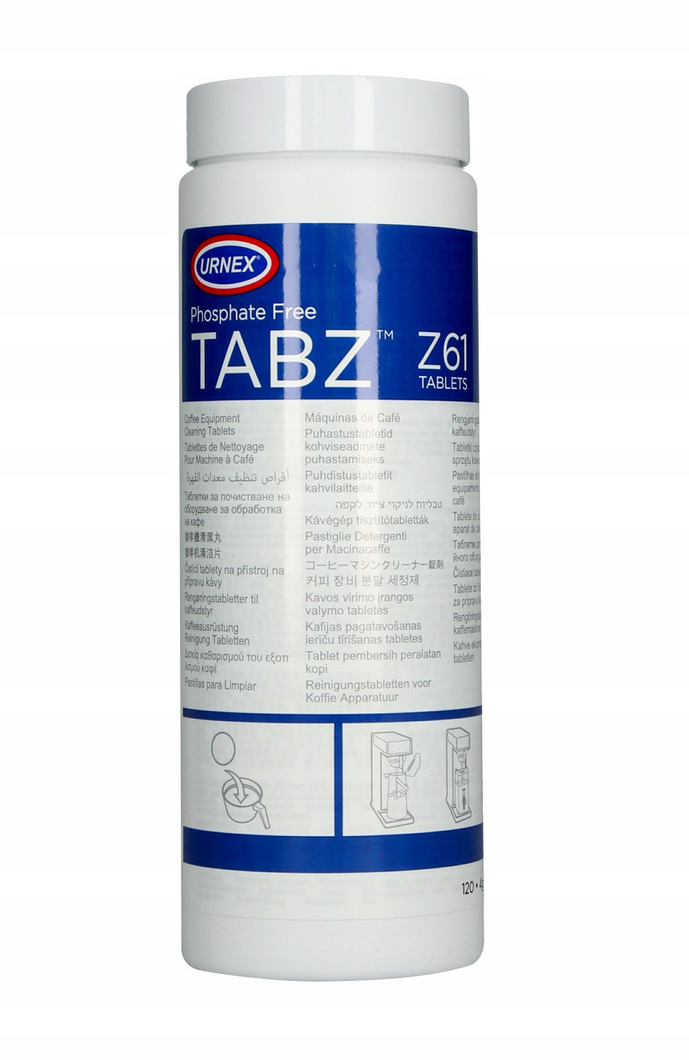 Cleaning tablets for overflow coffee machine Urnex