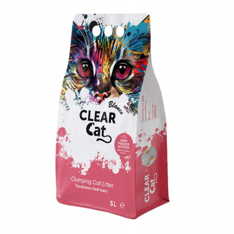 Clear Cat Blanco Baby Powder Bentonite Litter 5l