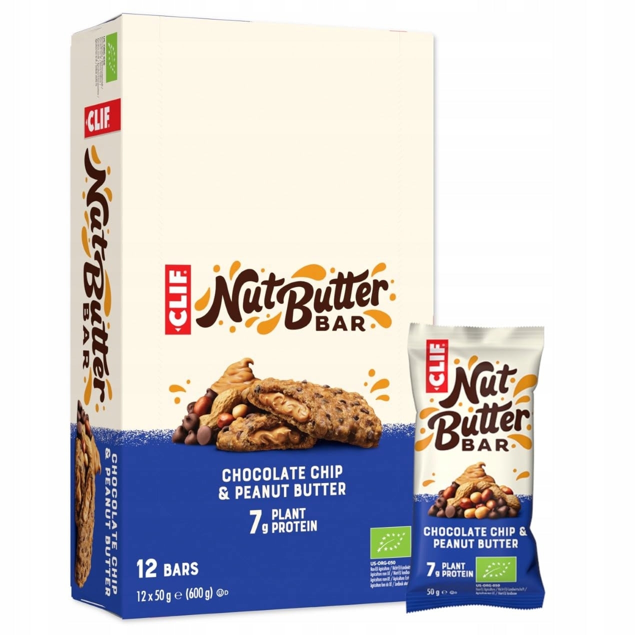 Clif Bar Chocolate Chip & Peanut Butter Energy Bar 50g x 12PCS