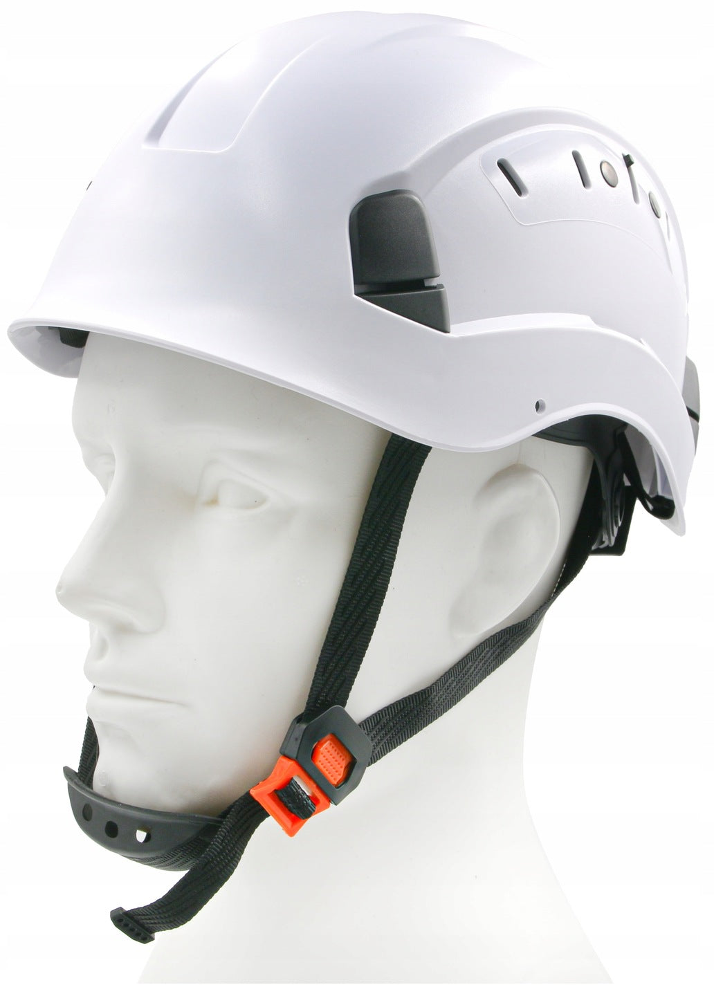 Climbing Helmet Protective Ventilated White with Chin Strap CE Manufacturer code Kask Ochronny Wentylowany Lekki Thor 53-56 cm