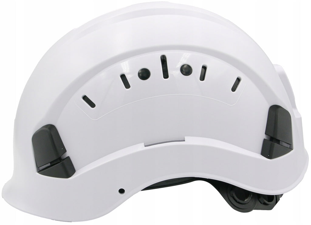 Climbing Helmet Protective Ventilated White with Chin Strap CE Packaging status original