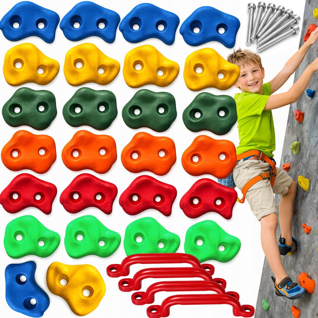 Climbing Stones 26pcs Climbing Handles 4pcs Kids Screws