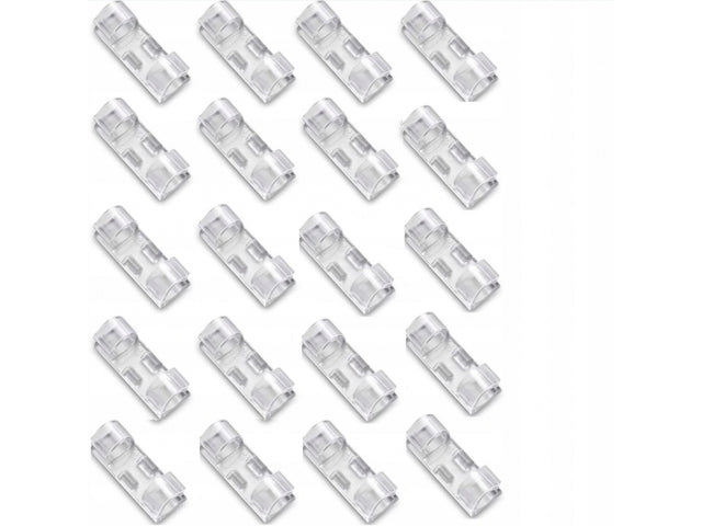 Clip Holder Cable Organizer Self Adhesive Transparent Set of 20
