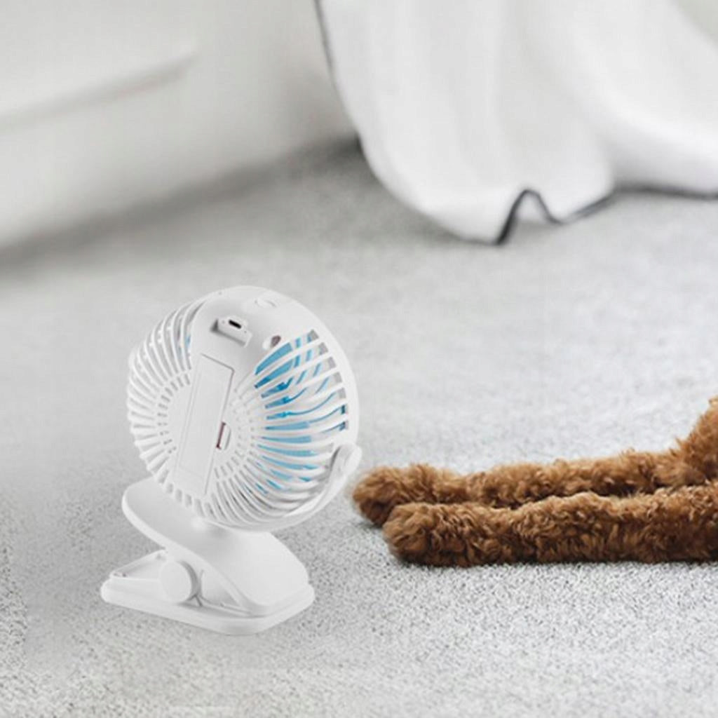 Clip On Fan Strong Wind USB fan Quiet Low Noize for Dorm Office Sky Blue Authorized representative allegro.pl16