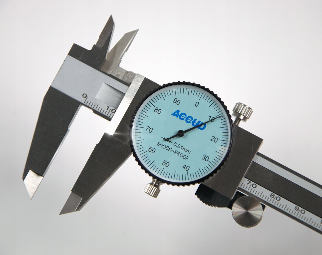 Clock Caliper 0-150 mm 0,01 Shockproof Accurate Calibrated ACCUD Brand ACCUD