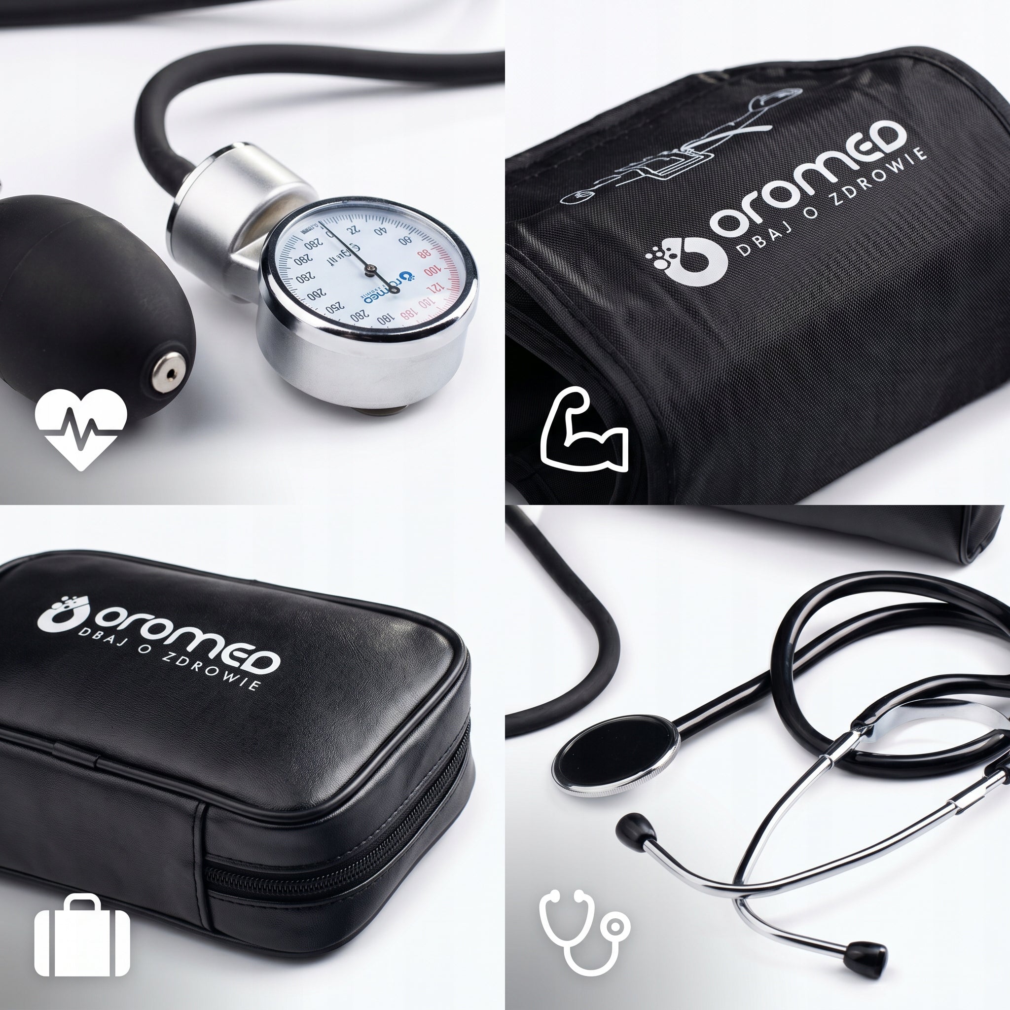 Clock blood pressure monitor with shoulder stethoscope mechanical medical Z/S Packaging status original