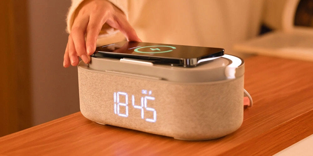 Clock radio MANTA RDI920 BT AUX USB TF Color beige
