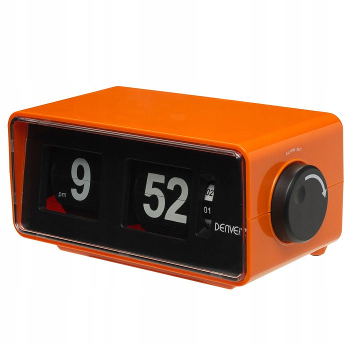 Clock radio retro alarm Denver orange Brand Denver