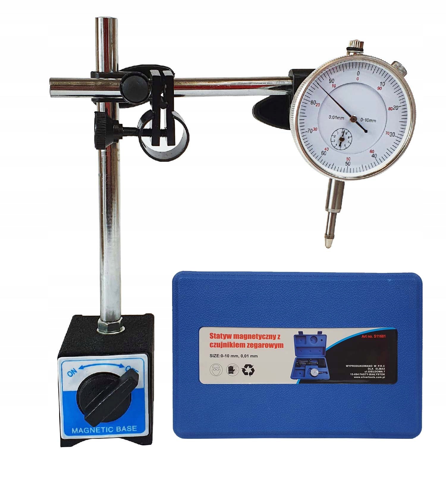 Clock sensor + magnetic stand 0-10mm Zesta