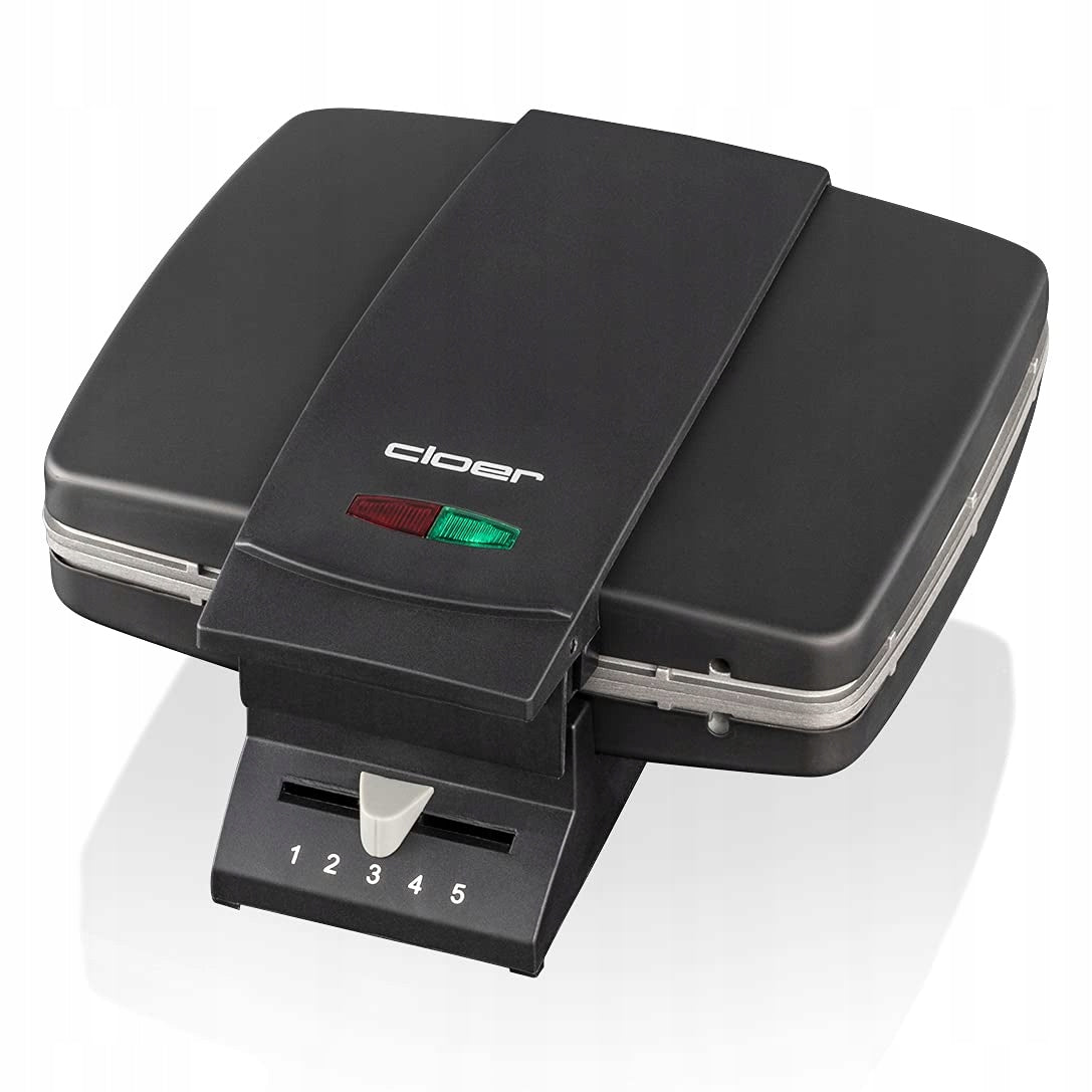 Cloer 1440 waffle iron Brüsseler, 930 W, black metal housing