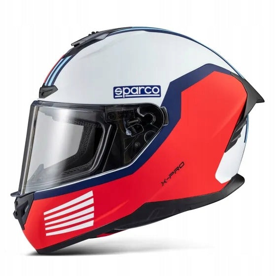 Closed helmet SPARCO CLUB X-PRO ECE R22-06 Martini Racing size. L Manufacturer's catalog number 003378MRBI3L