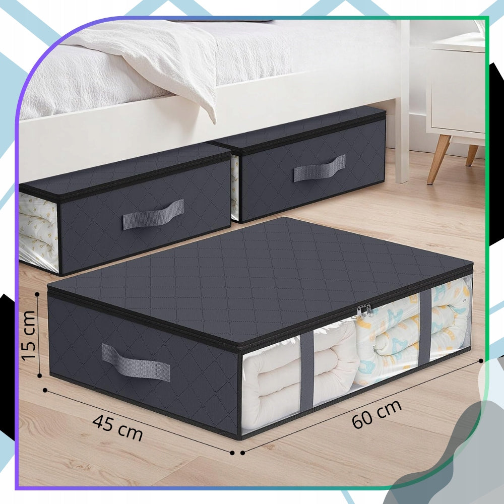 Clothes Cabinet Drawer Organizer Bedding Set of 2pcs Protective Grey Product width 45 cm