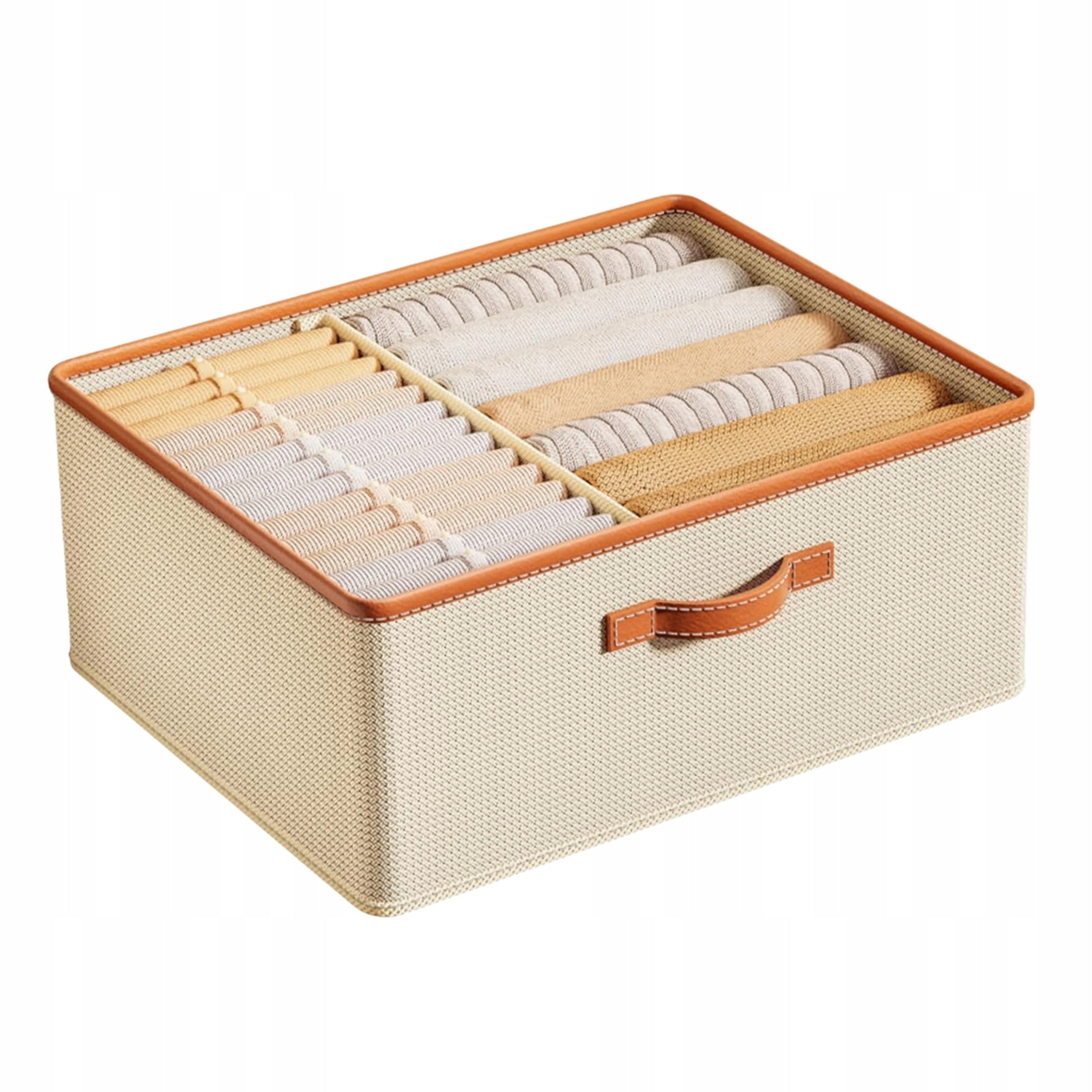 Clothes Cabinet Drawer Organizer Cabinet Insert Beige with Compartment Brand EdiBazzar
