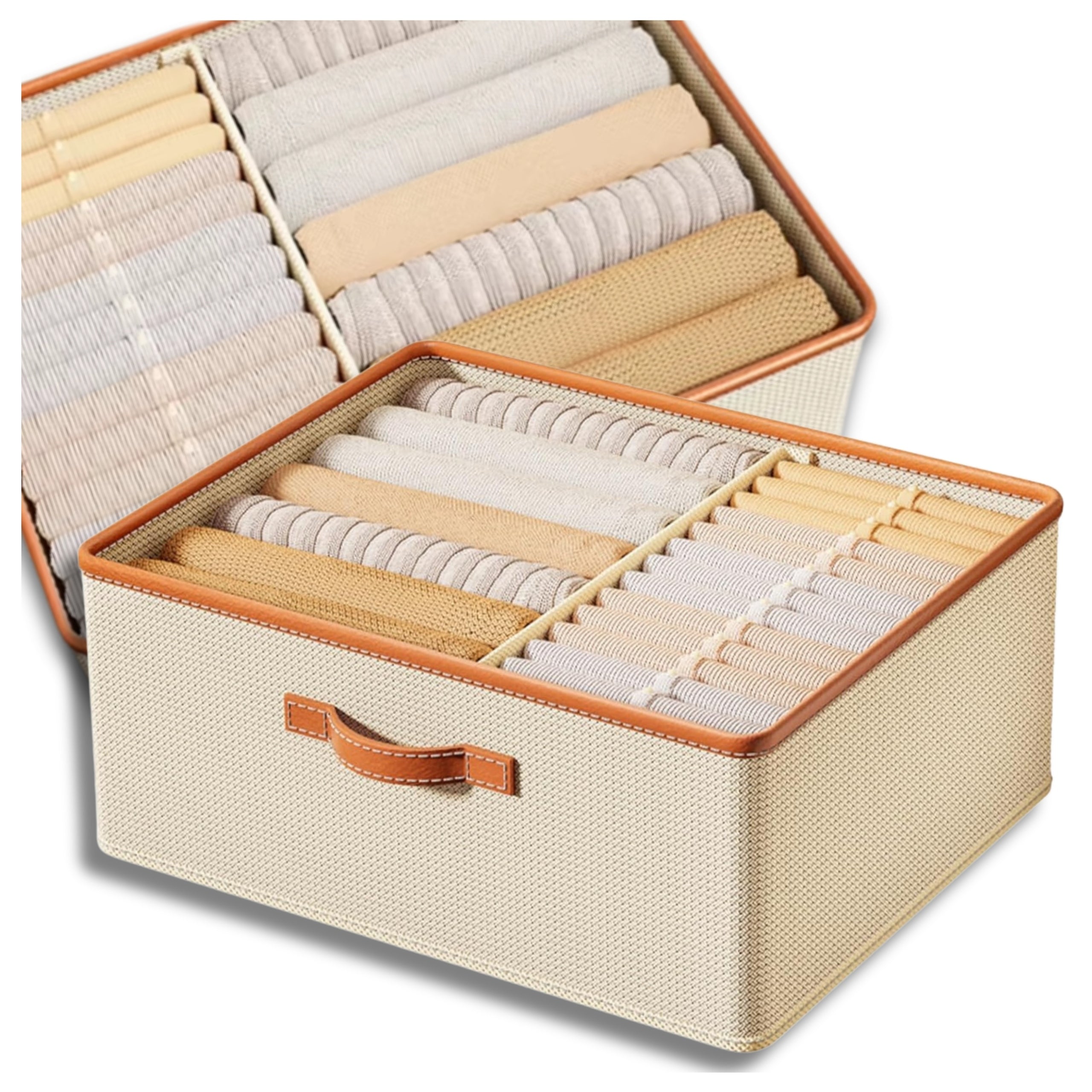 Clothes Cabinet Drawer Organizer Cabinet Insert Beige with Compartment Manufacturer code Organizer do szuflady szafki na ubrania